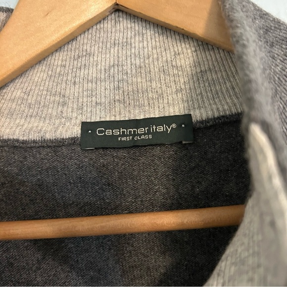 Cashmer Italy First Class Mens Sweater Size L/XL Cashmere Silk Merino Wool Blend - Picture 2 of 8